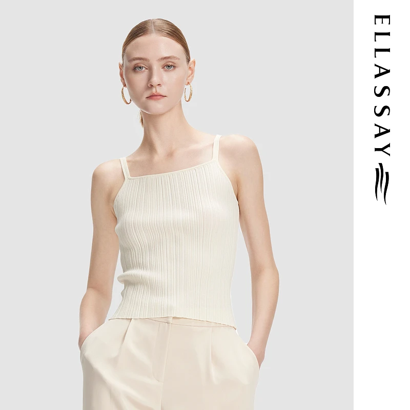 【晨粉专享】ELLASSAY歌力思吊带款针织衫EWD361M00200