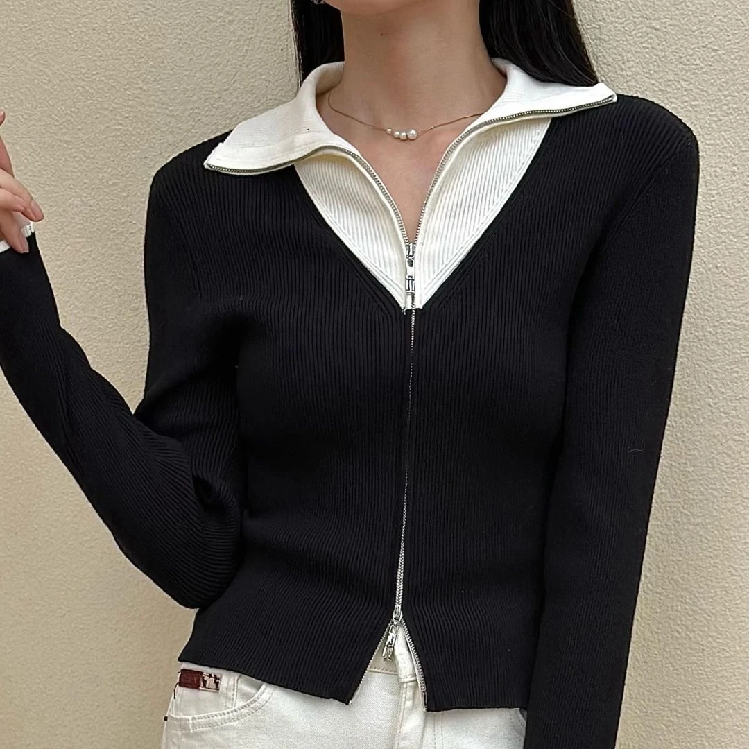 R家撞色针织衫-21084R8347643