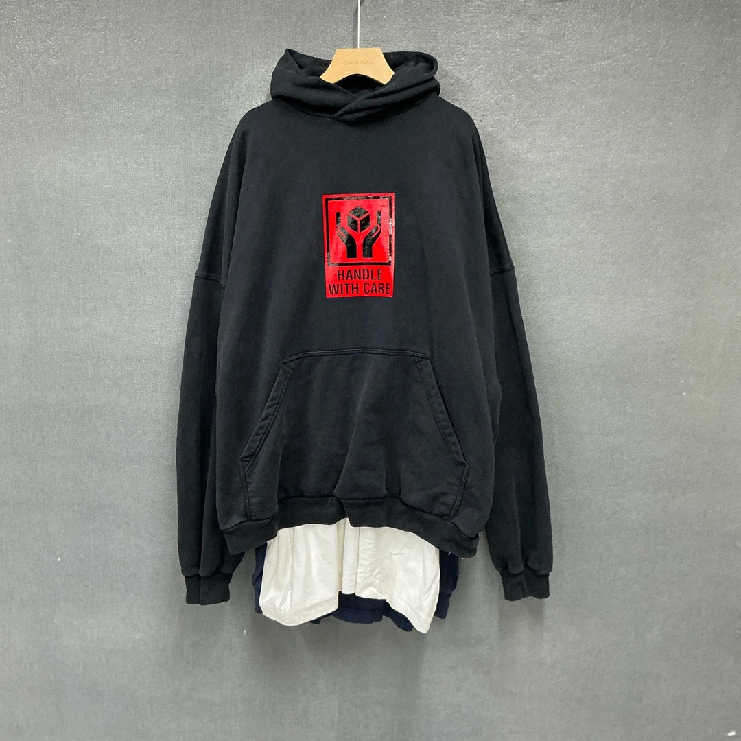 未使用 Balenciaga/巴黎世家 25ss印花三合一帽衫带吊S码/2065