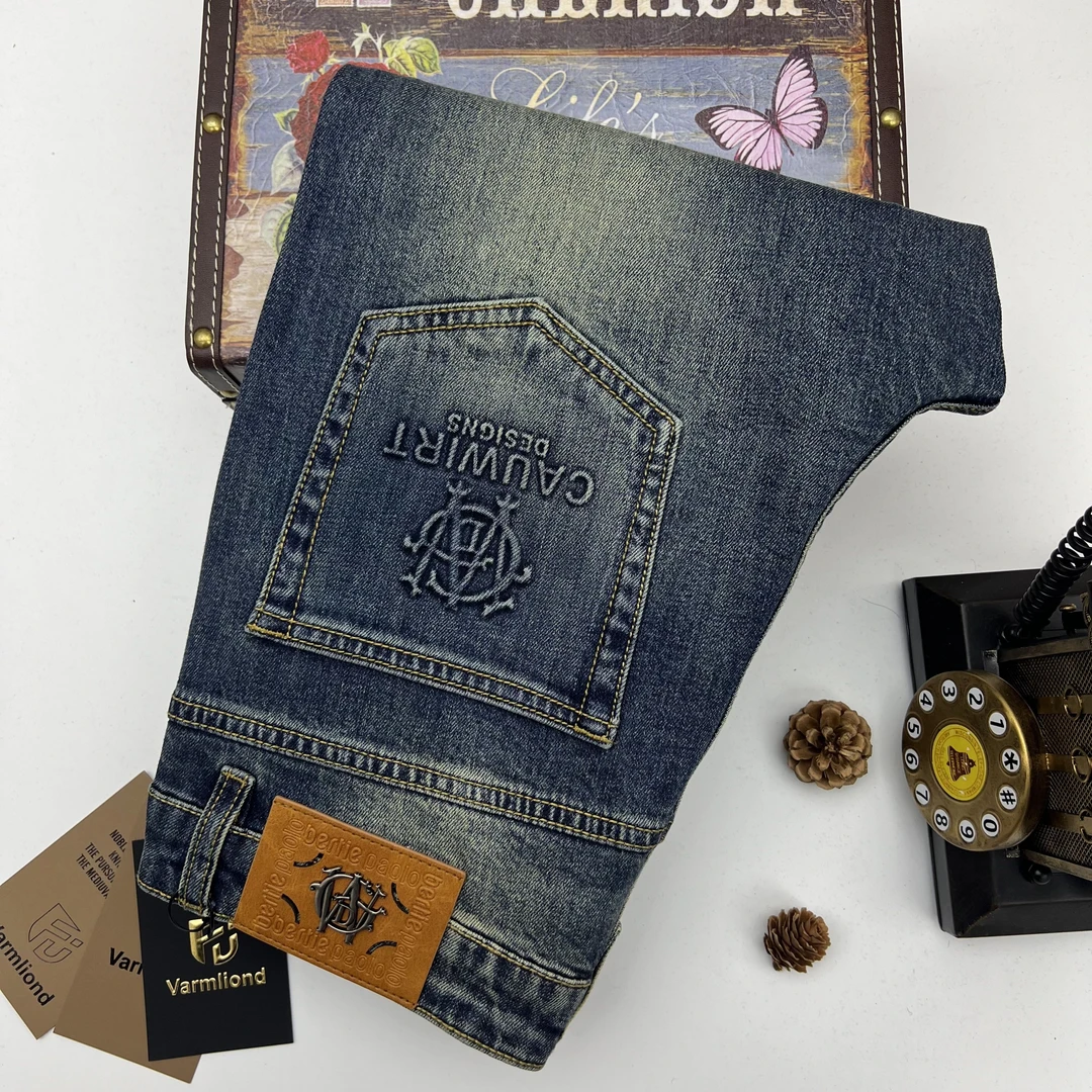 【2025夏款新品定制】70089-17重工水洗时尚欧货牛仔裤