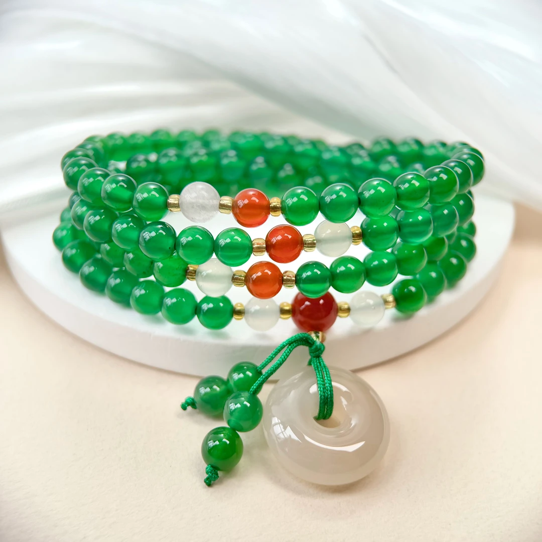 6210绿玛瑙/玉髓/手串（四圈）