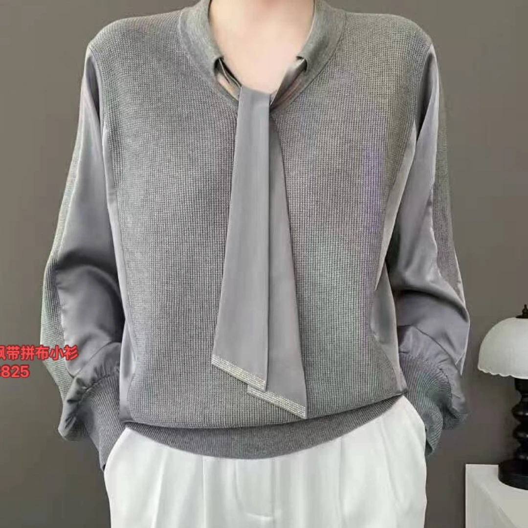 3825意凡洋气减龄春秋长袖针织打底小衫