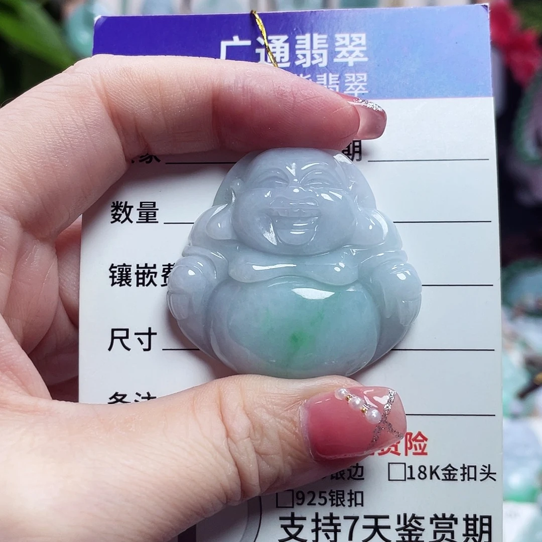 翡翠未镶嵌颈饰佛公49