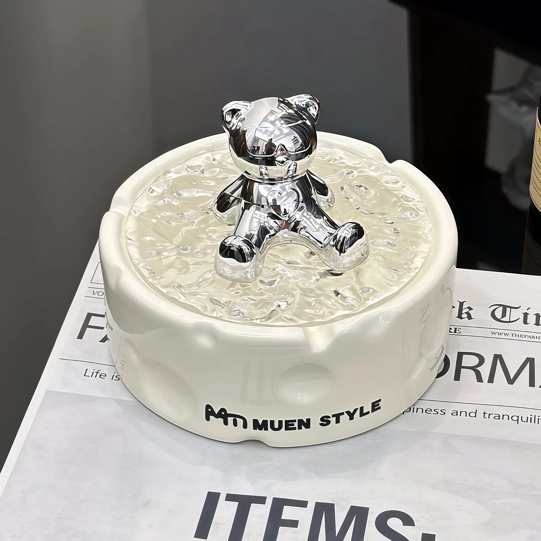 轻奢烟灰缸家用客厅防飞灰烟缸高端大气上档次新款创意办公室烟缸