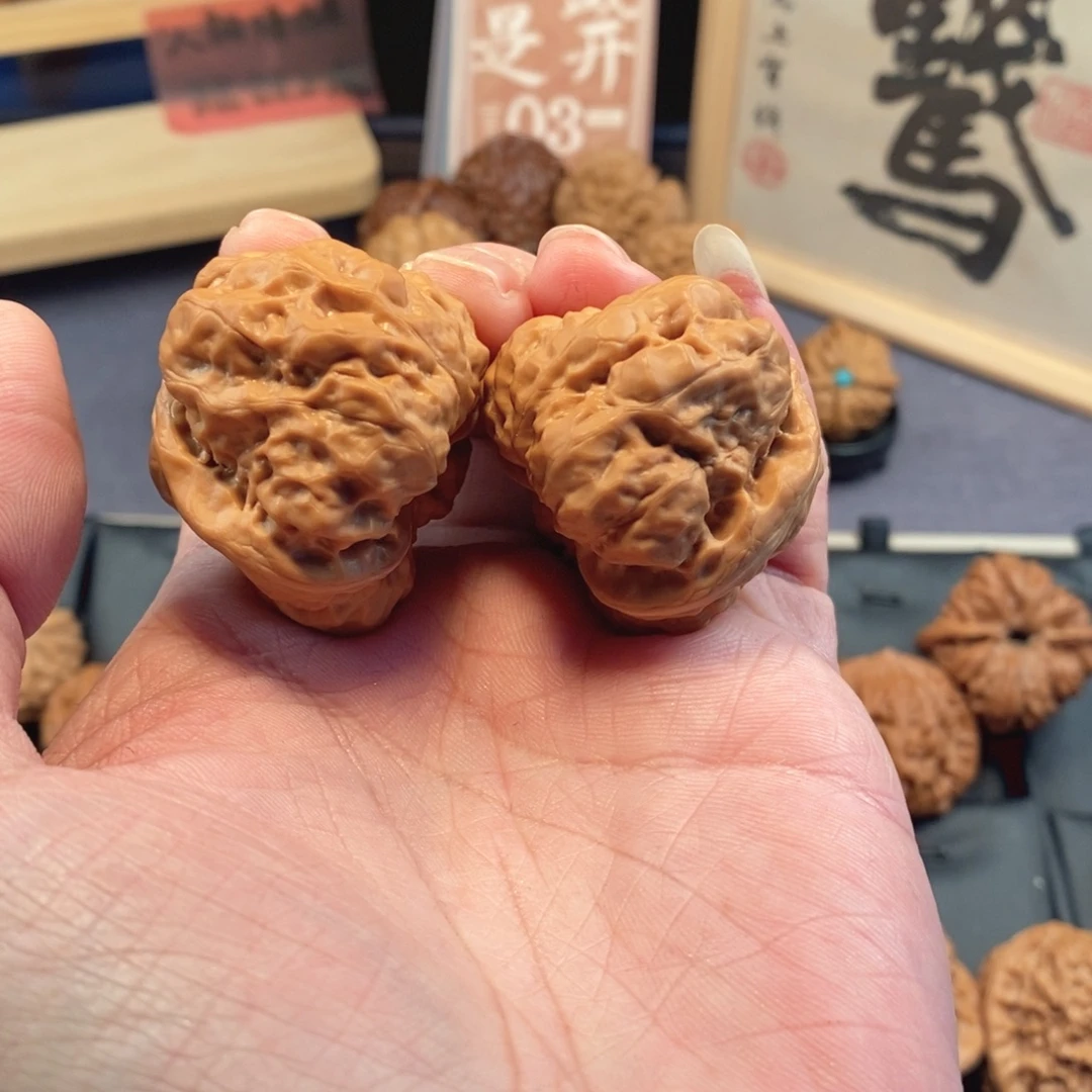 西***星文玩核桃把件40尺怀柔蛤蟆头
