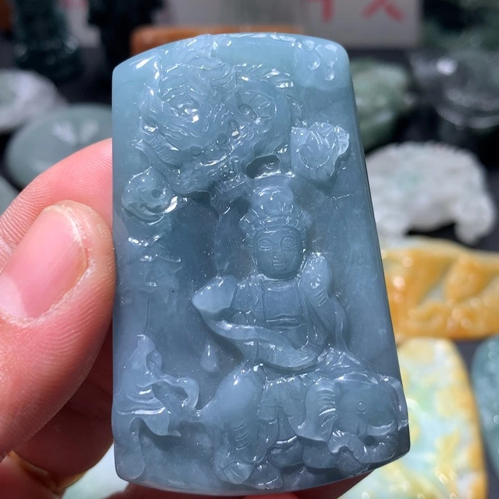 翡翠未镶嵌颈饰保真天然a货翡翠