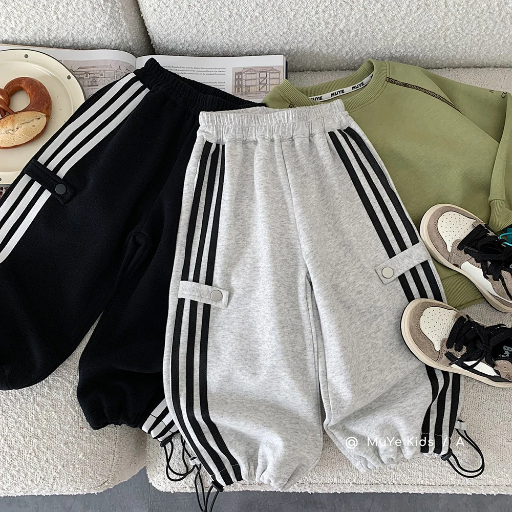 木野秋季休闲裤湖州织里童装男童韩版百搭卫裤运动裤宝宝宽松长裤