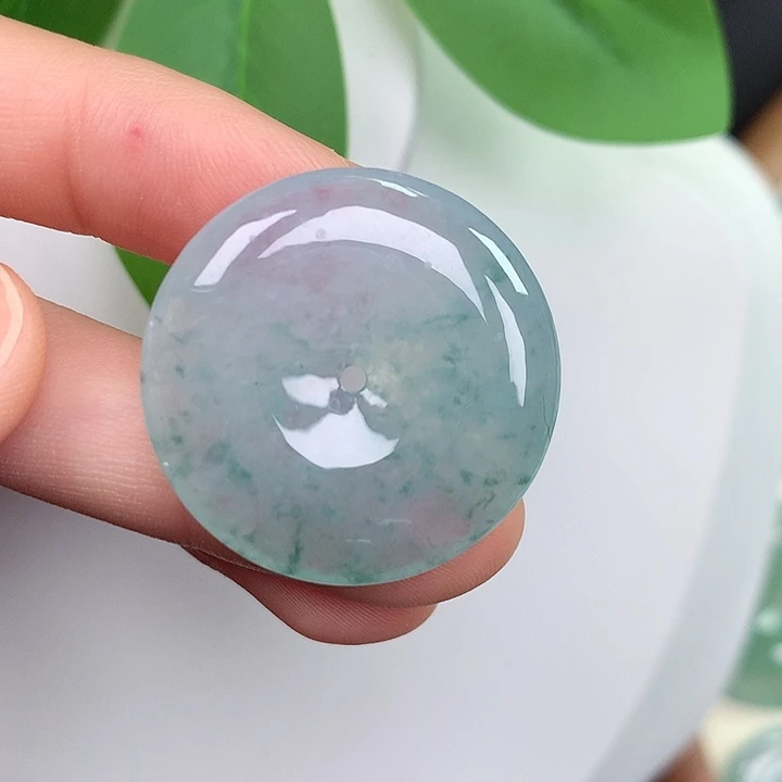 翡翠未镶嵌颈饰平安扣 27.5-5.0mm