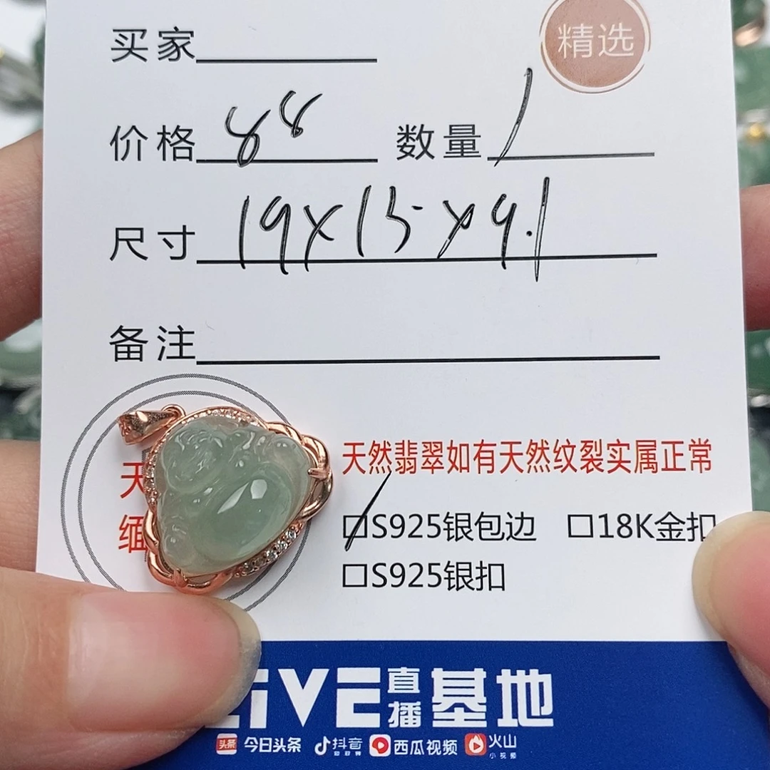 翡翠银S925镶嵌颈饰