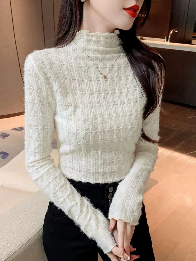 上衣内搭长袖洋气打底半高领秋冬显瘦气质网红百搭修身时尚