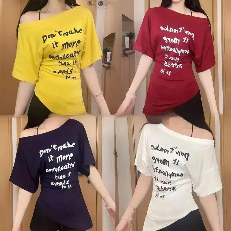 【新中式服装甄选】现货短袖T恤女2025新款爆款夏季修身辣妹显瘦白