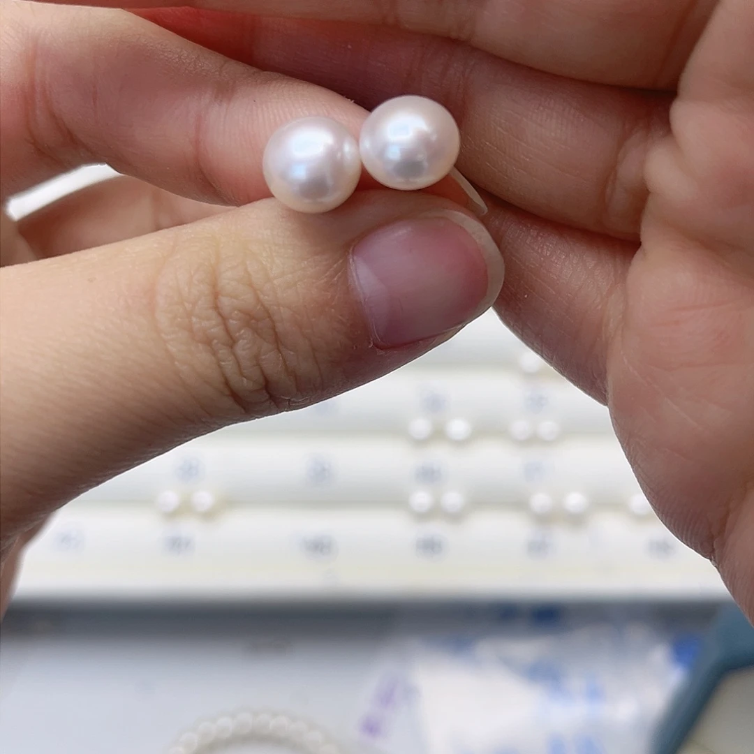 淡水珍珠耳饰银S925镶嵌幸*几