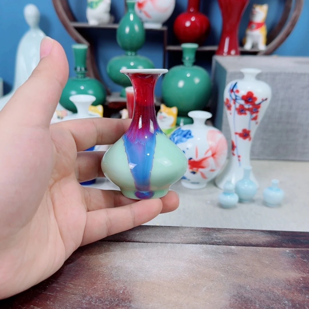 陶瓷手工小花器摆件