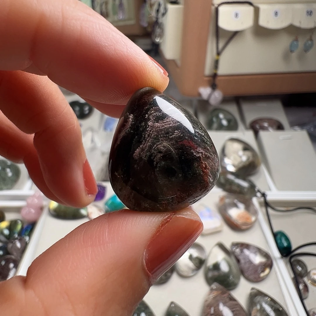 琦***6水晶颈饰银S925镶嵌天然幽灵水晶