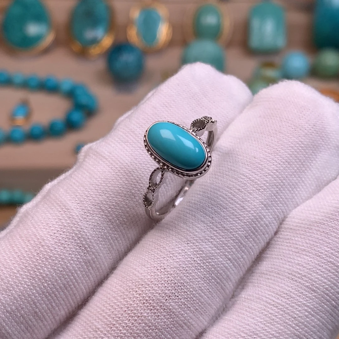 绿松石银S925镶嵌珠宝奇石