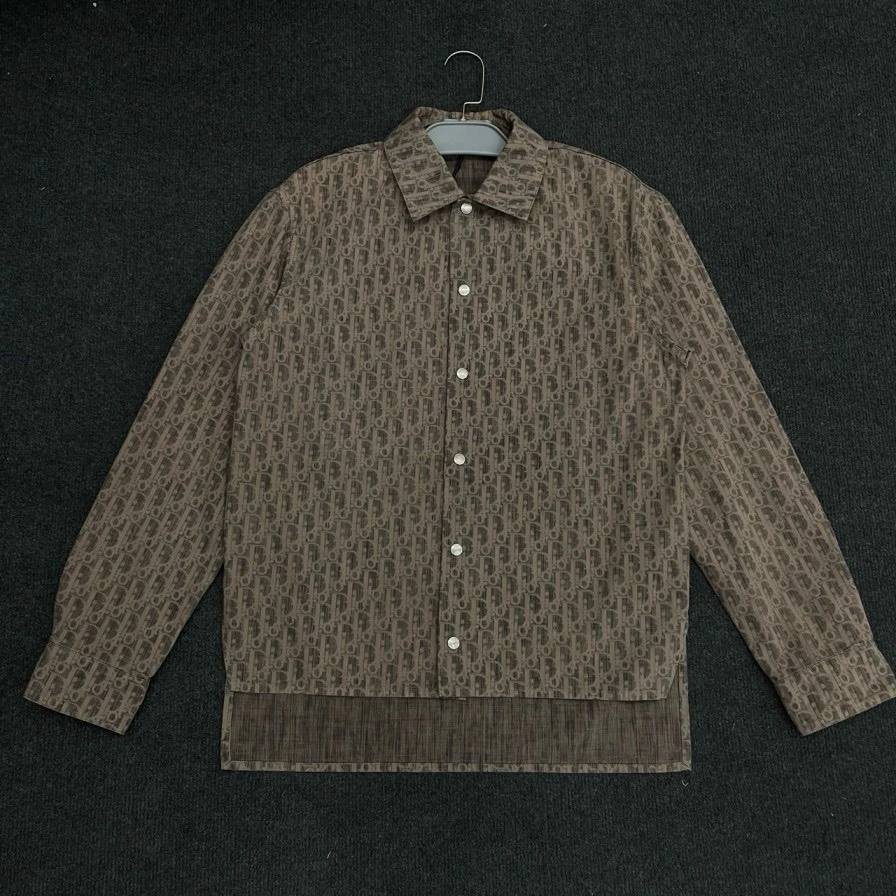 99新 DIOR/迪奥 老花满印牛仔衬衫外套/54码