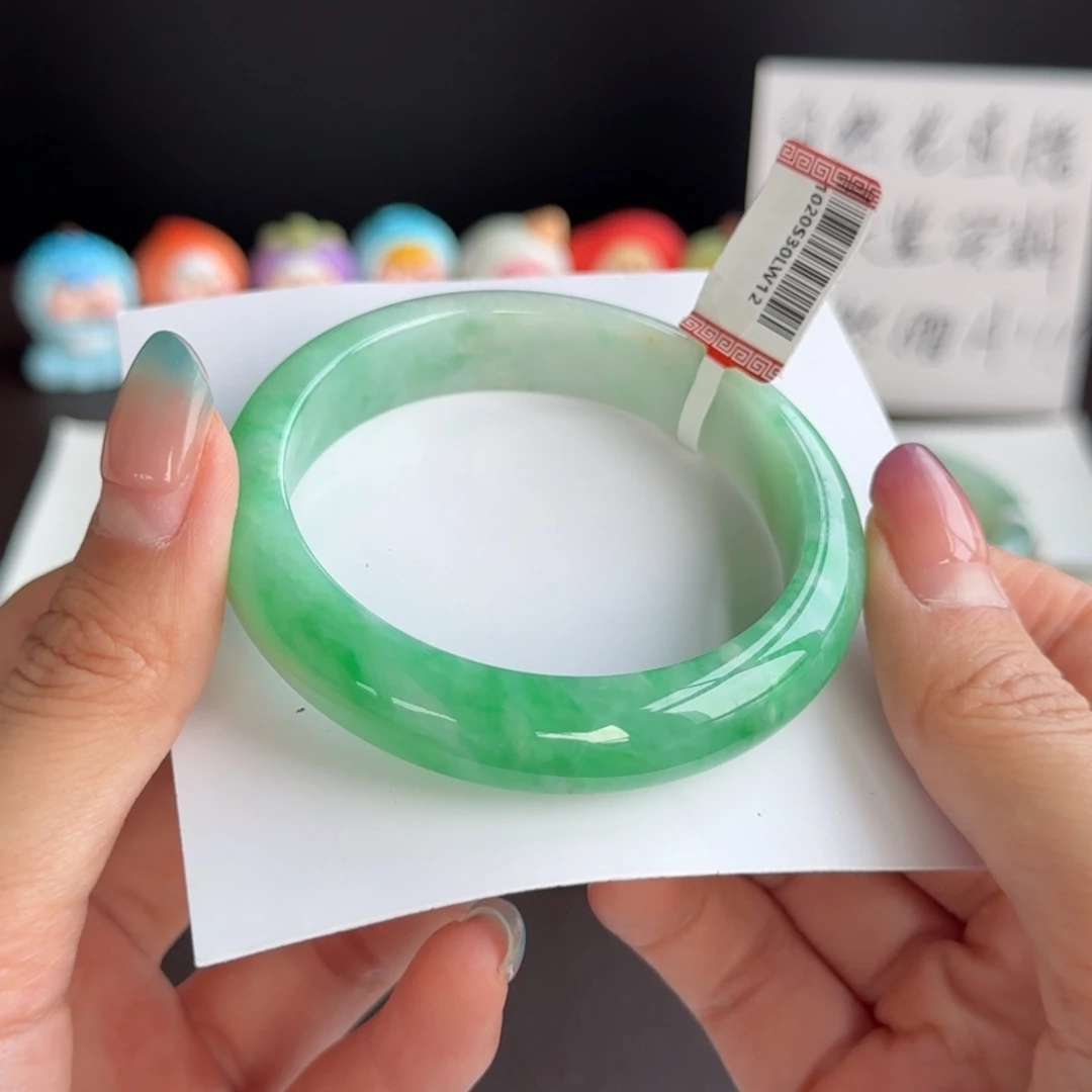 翡翠未镶嵌手镯25号 54.3