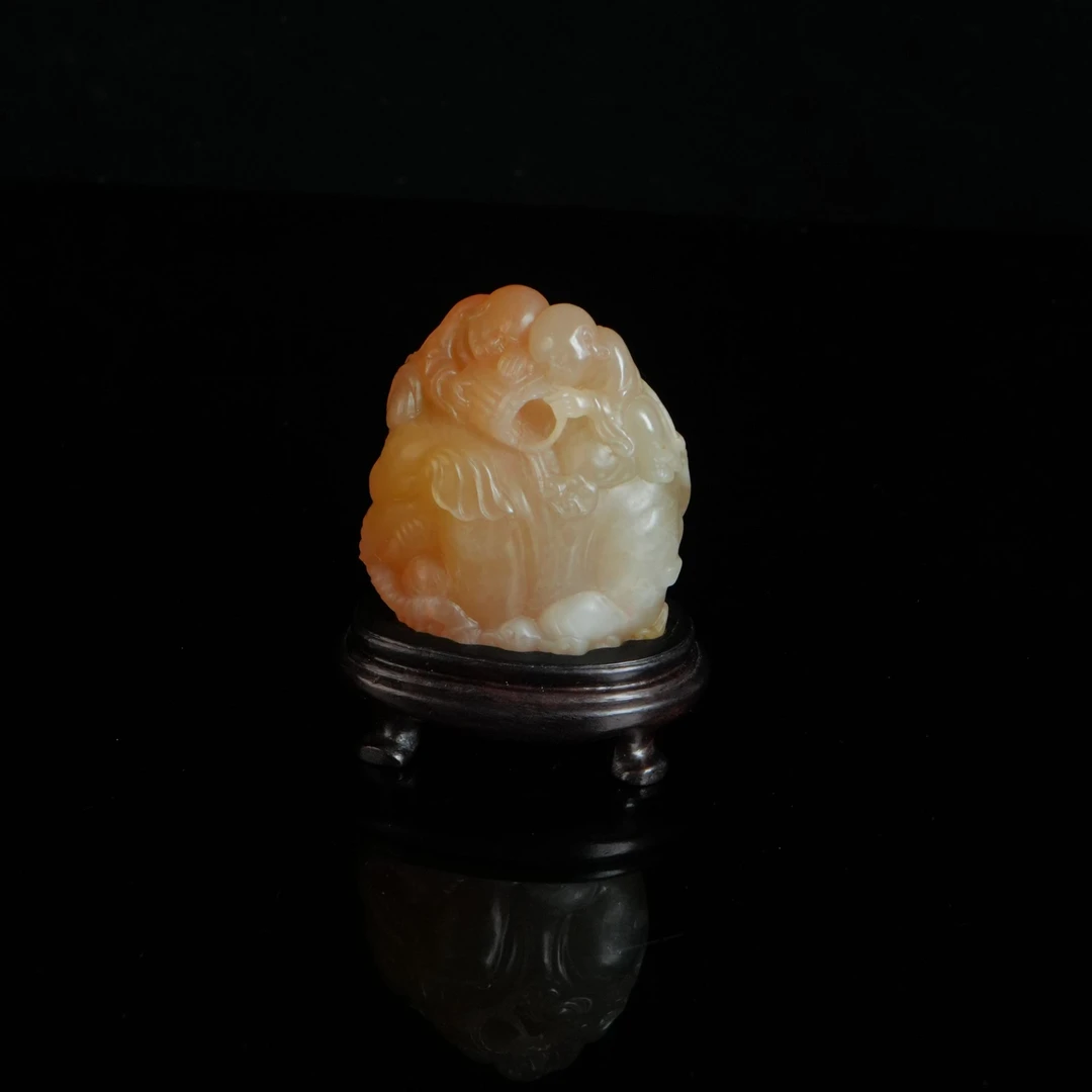 DY-C713寿山 田黄石 洗象 摆件 48*21*55mm82.95g