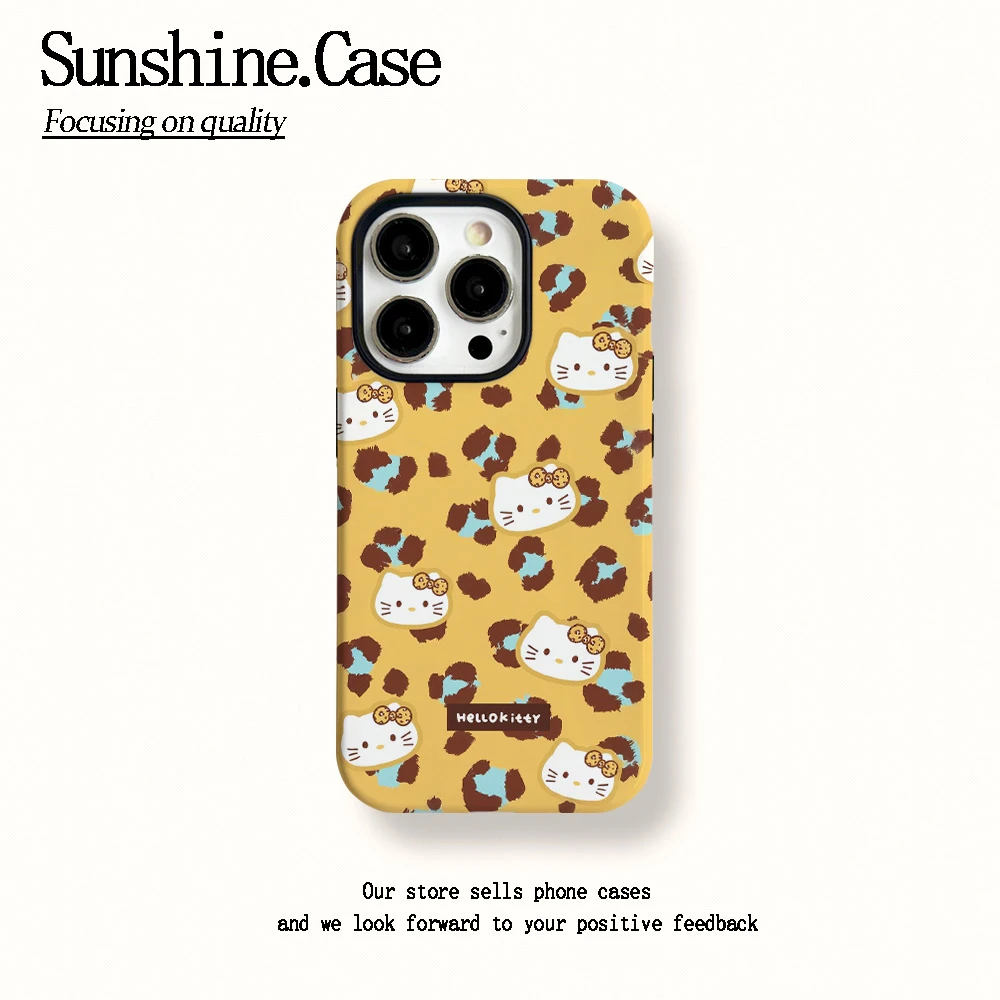 菲林二合一适用苹果华为vivo小米oppo手机壳黄豹纹KT17PRO/16