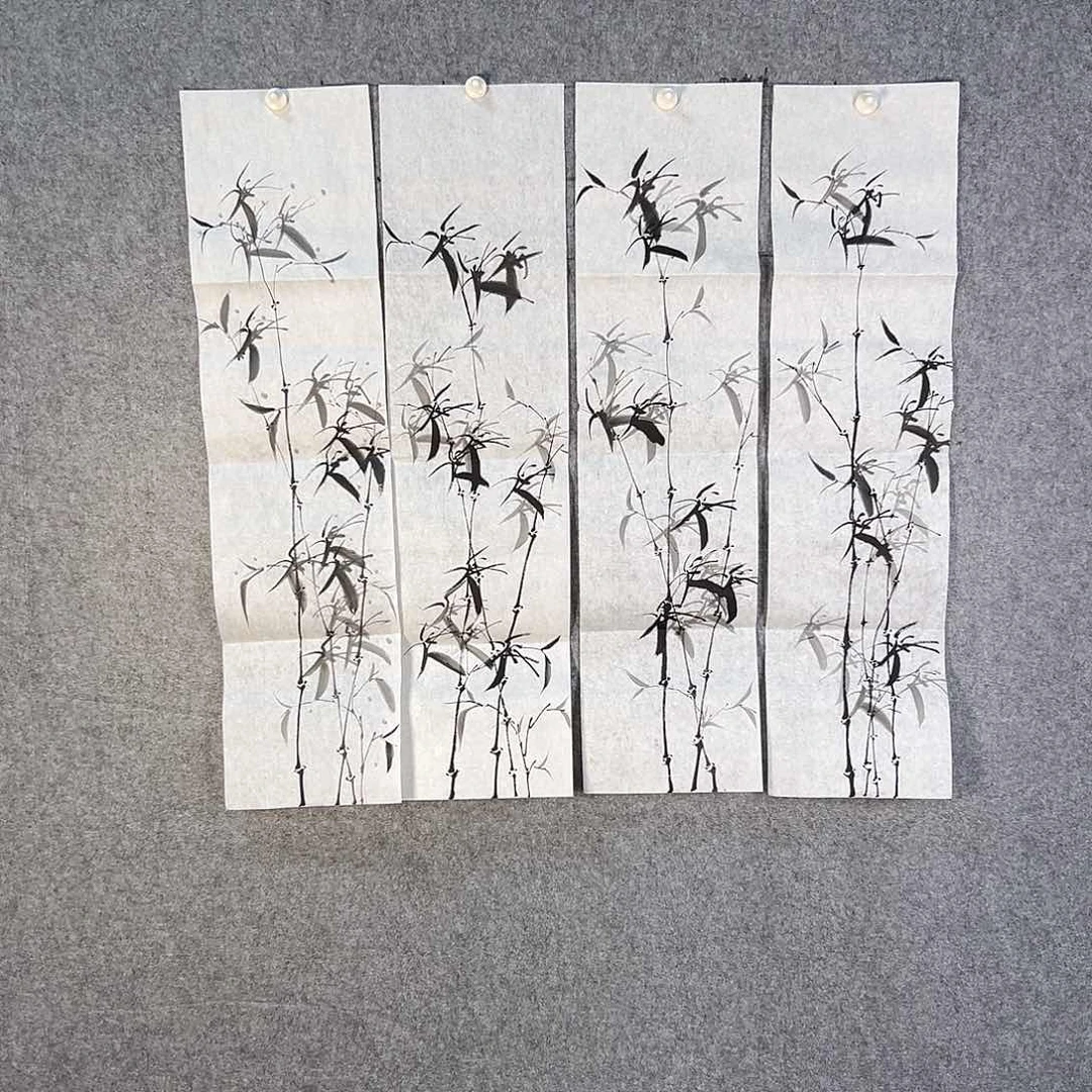 国画602 花鸟在树丛的顶端鸣叫叫声