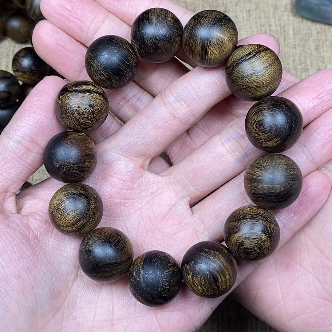 沉香手串越南芽庄白棋楠