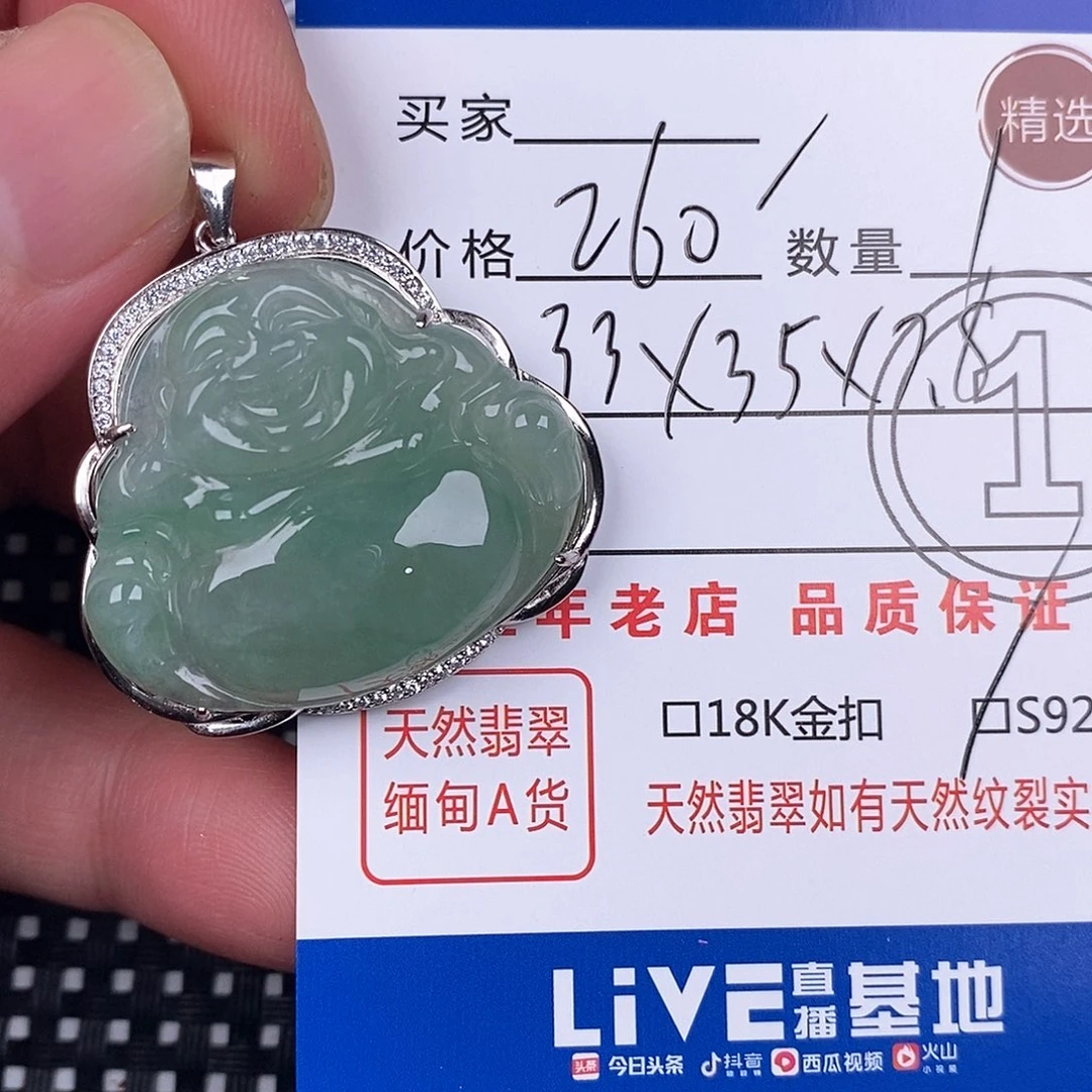 翡翠银S925镶嵌颈饰