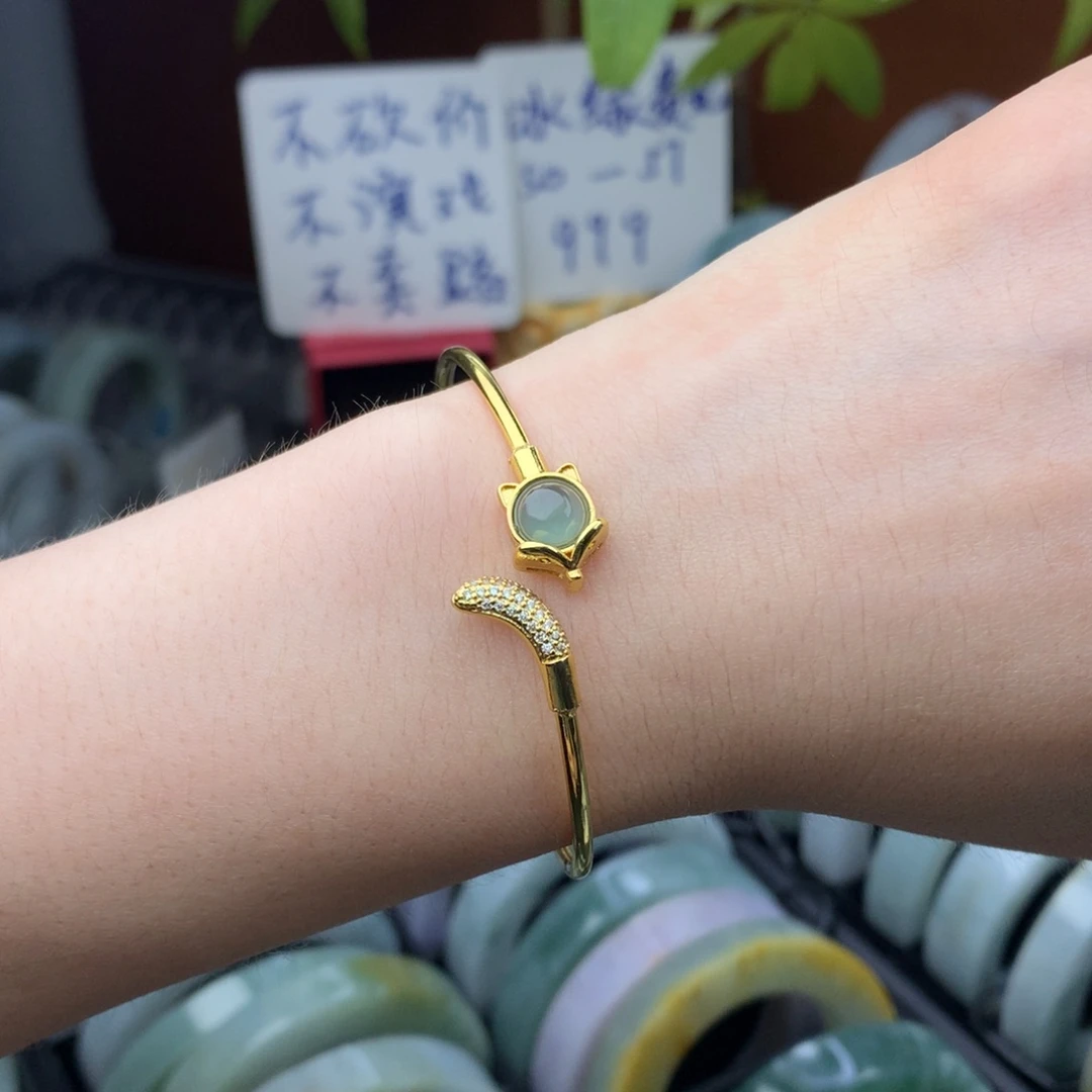 未镶嵌手链翡翠定制手链