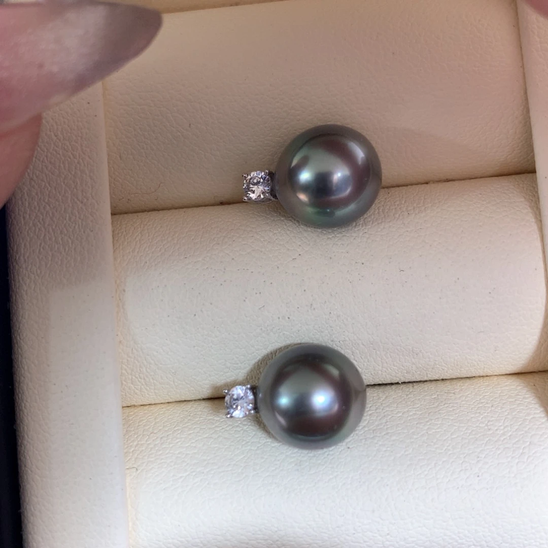 海水珍珠耳饰18K金镶嵌