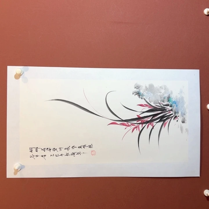 国画听兰老师花鸟