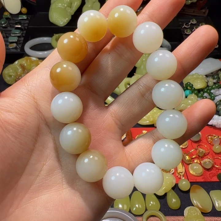 和田玉颈饰未镶嵌卡15@