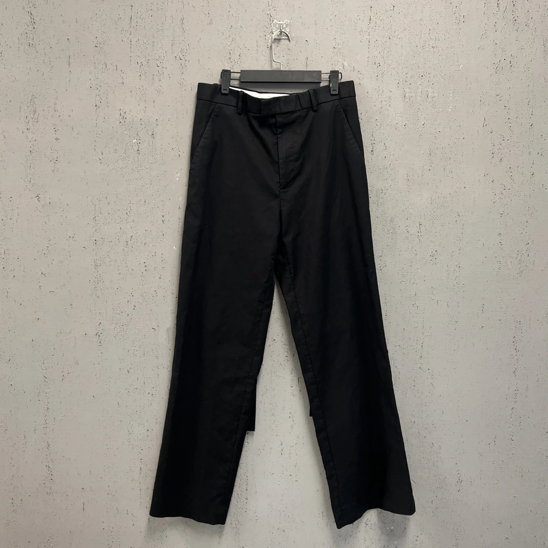 未使用 BOTTEGA VENETA/葆蝶家 bv黑色后背绑带长裤42码