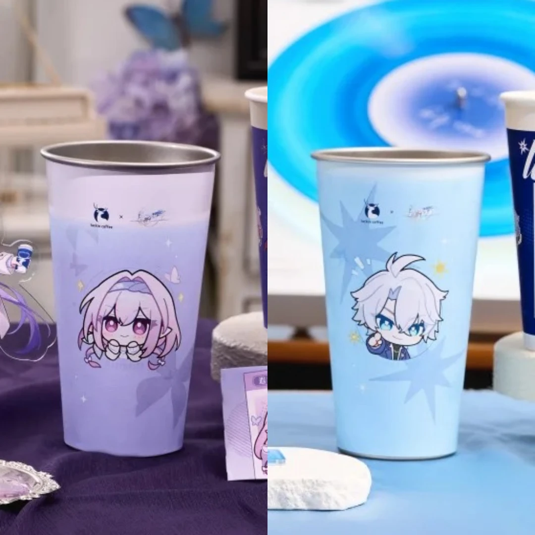瑞幸×崩坏星穹铁道联名周白厄遐蝶冷变杯立牌吧唧高颜值动漫收藏