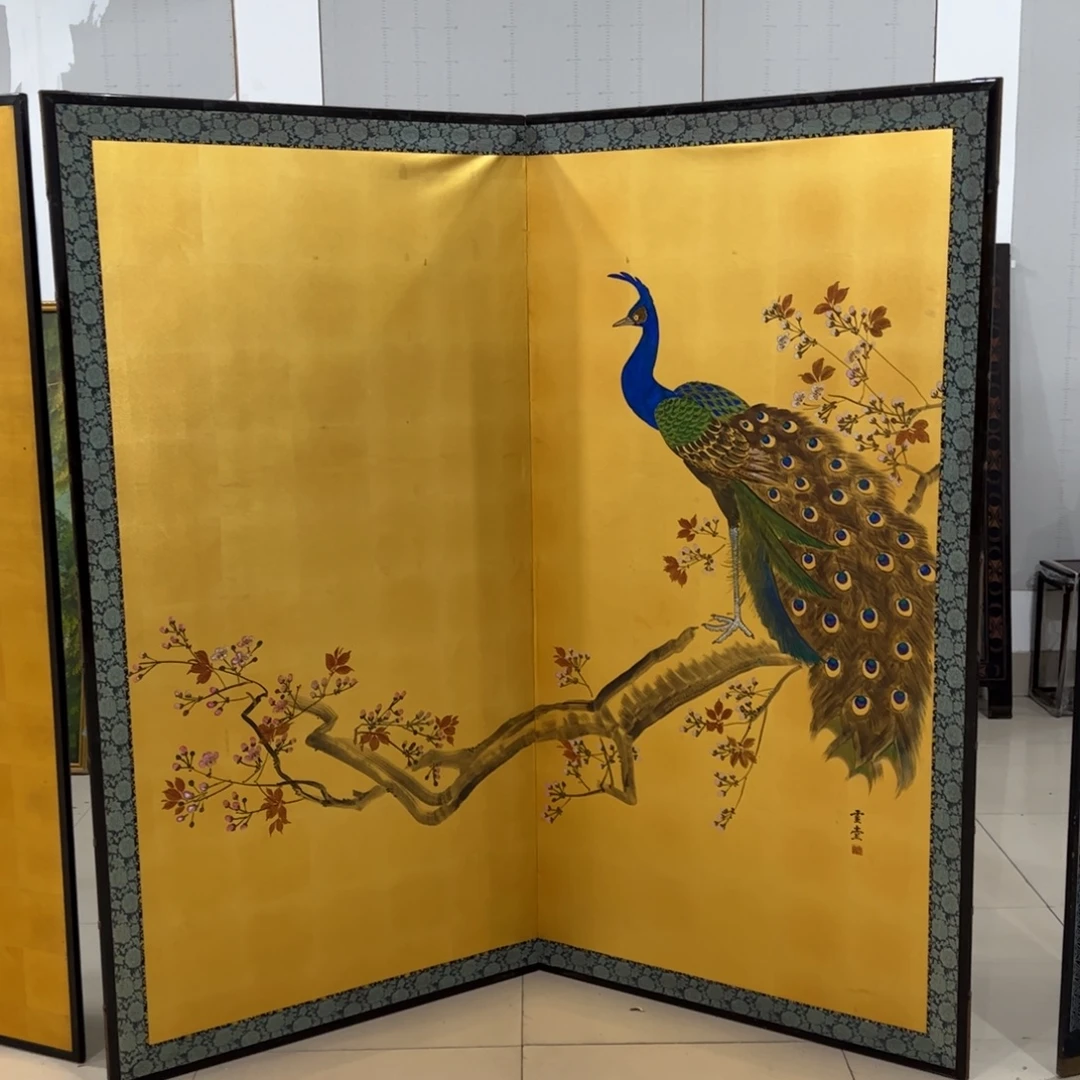 绘画屏风框画茶空间设计