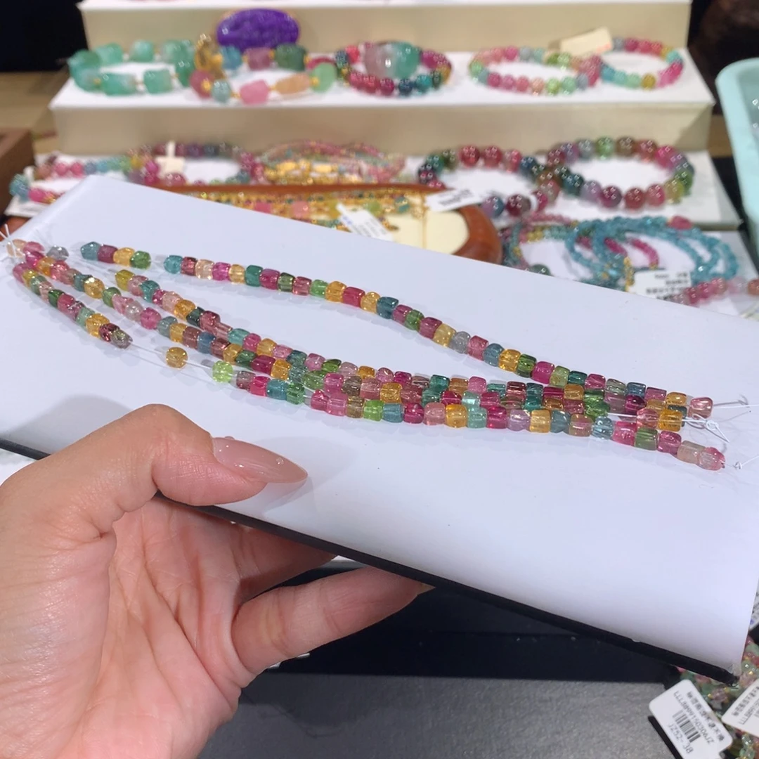 碧玺手串手链未镶嵌多样性发其一