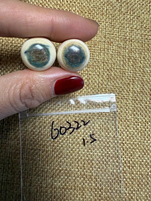 60322亚齐猛犸蓝眼睛对珠配饰