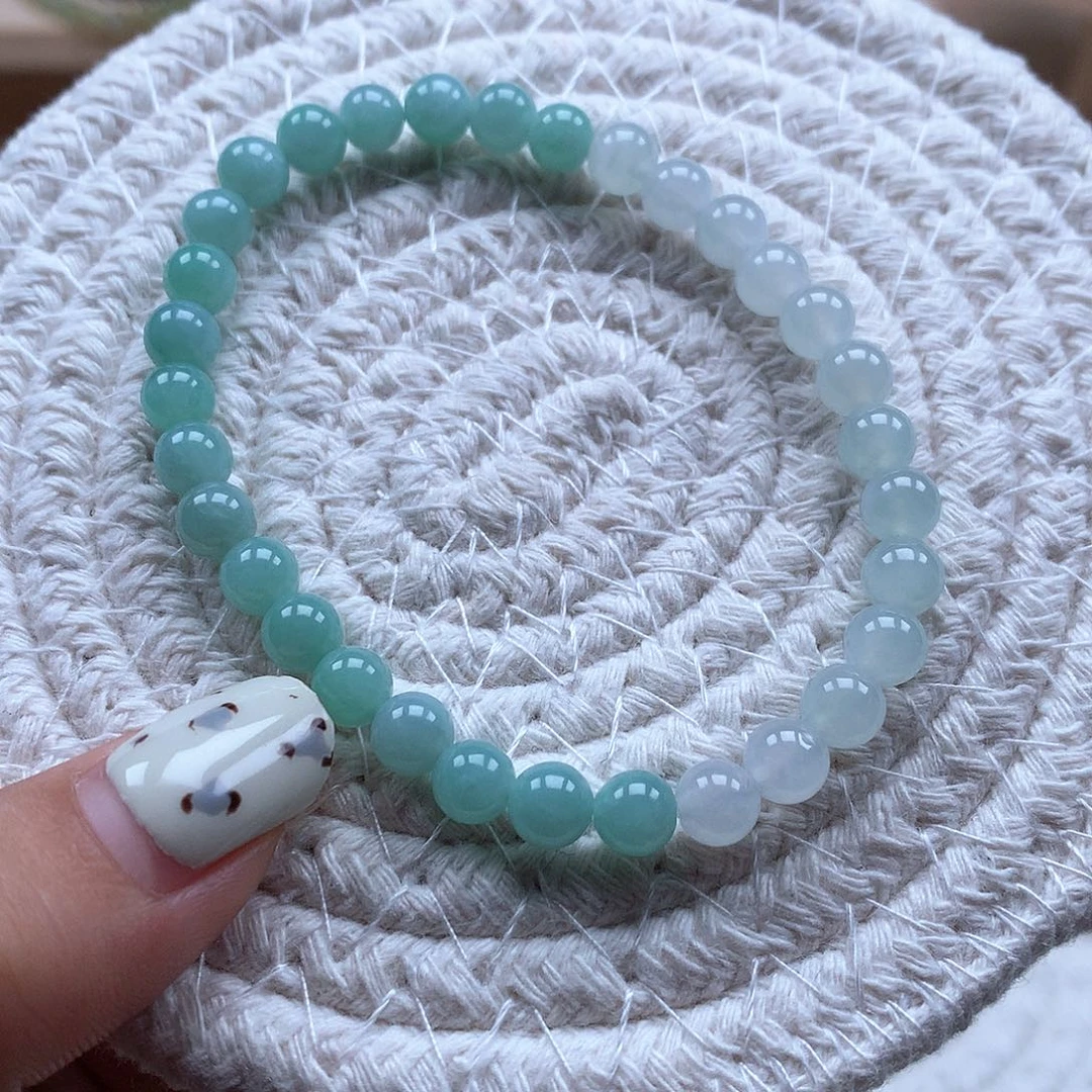 翡翠未镶嵌手串圆珠5.8