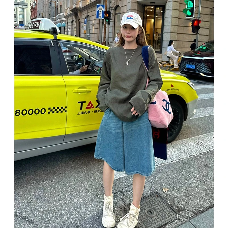 TTS【街头女孩】 亚麻长袖上衣