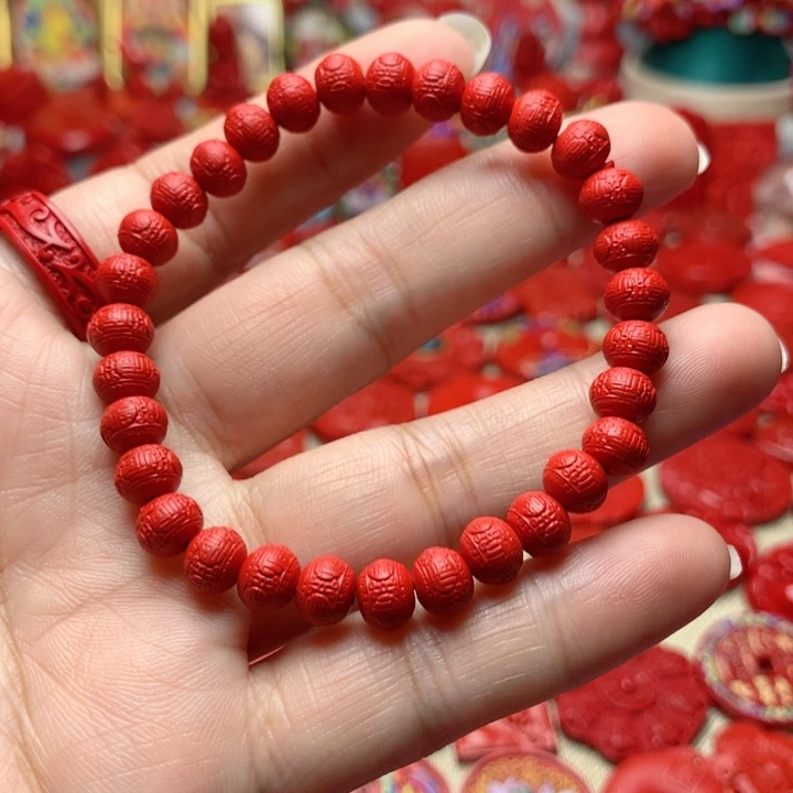 天然辰砂工艺品朱砂手串