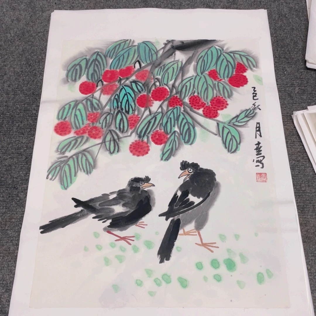 国画1.4平尺纯手绘国画作品