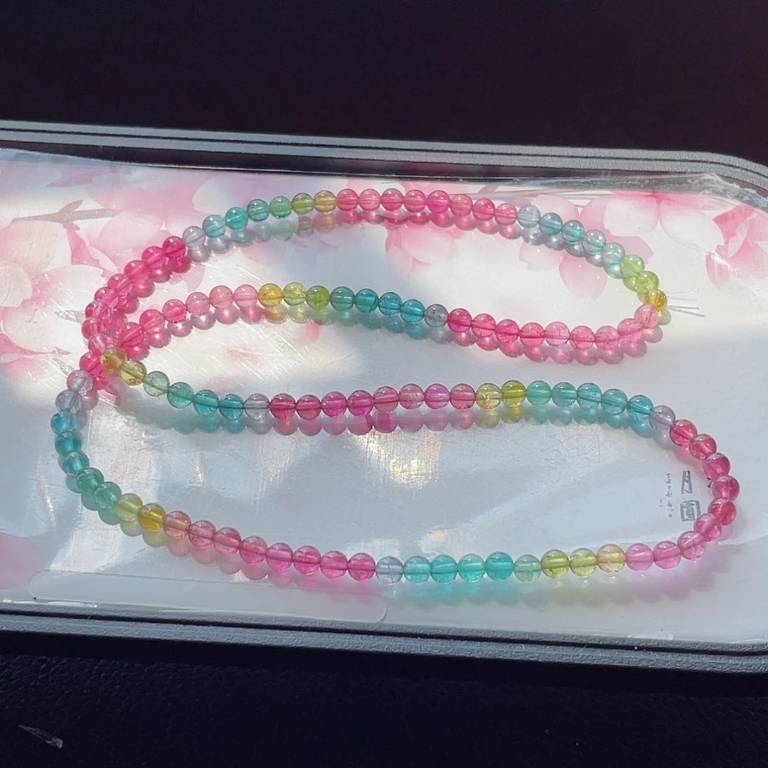 未镶嵌手链碧玺4.9mm左右