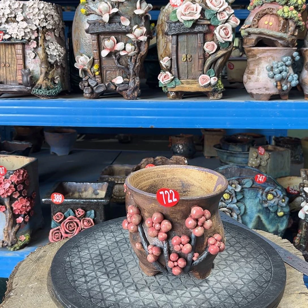 微瑕722 号陶然花器手工花盆