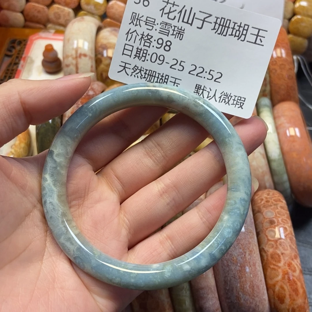 雪***瑞硅化珊瑚（珊瑚玉）未镶嵌珠宝半成品36