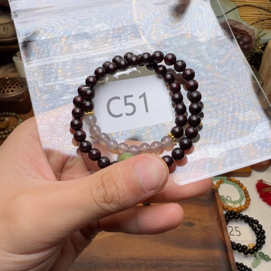 檀香紫檀（小叶紫檀）手串未镶嵌好***的c51......