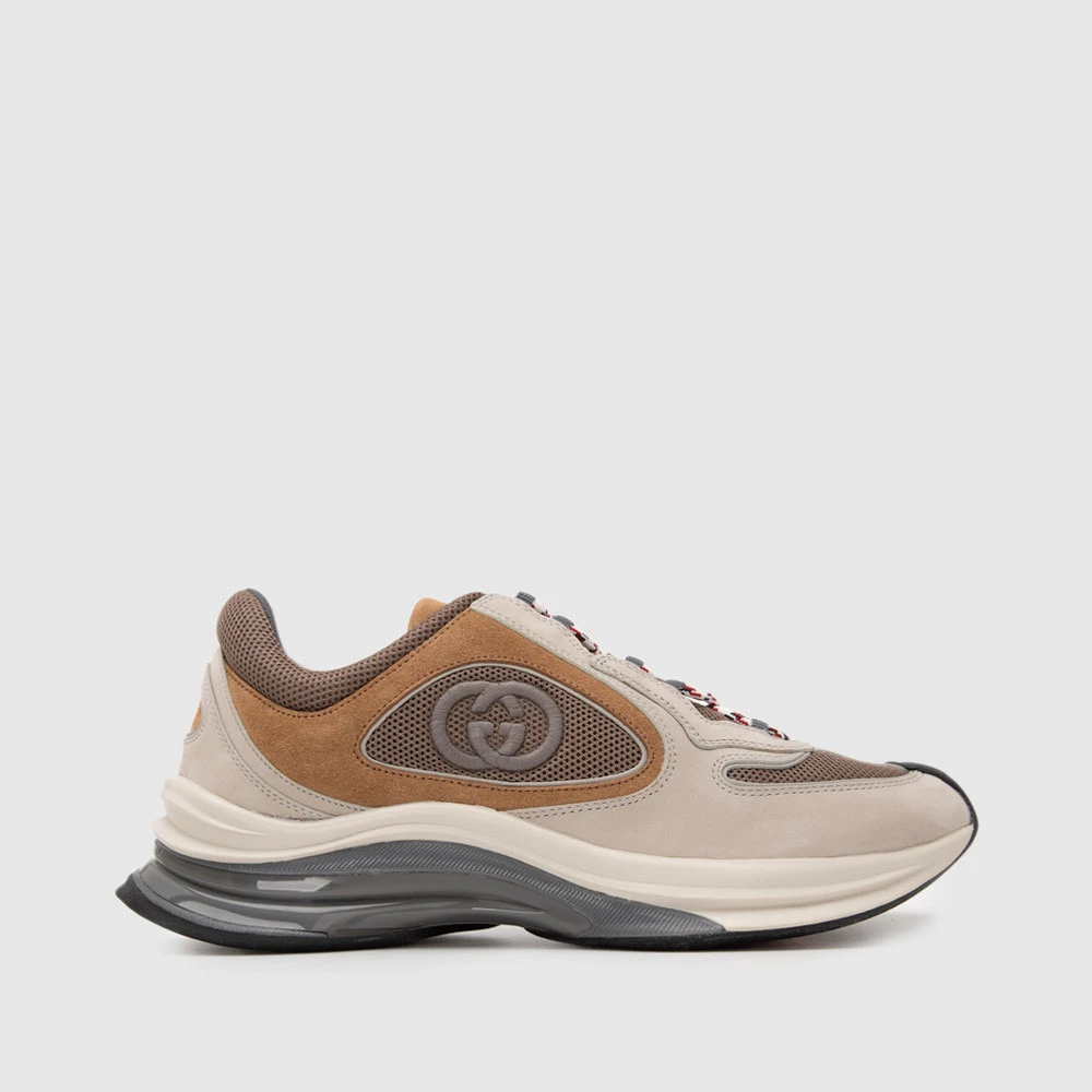 GUCCI古驰双G牛皮拼色圆带时尚男士鞋运动休闲鞋749785AAB621441