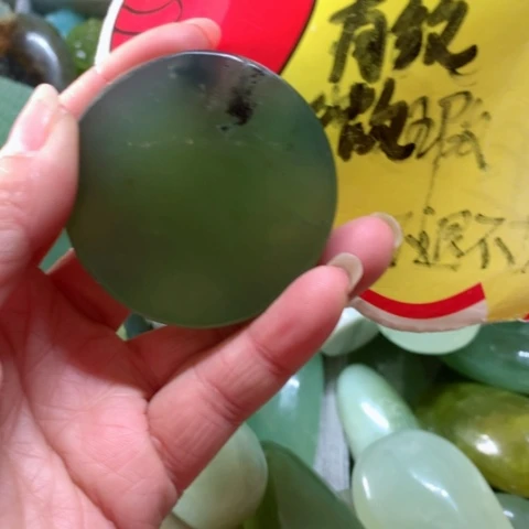 蛇纹石玉手把件未镶嵌睿**理