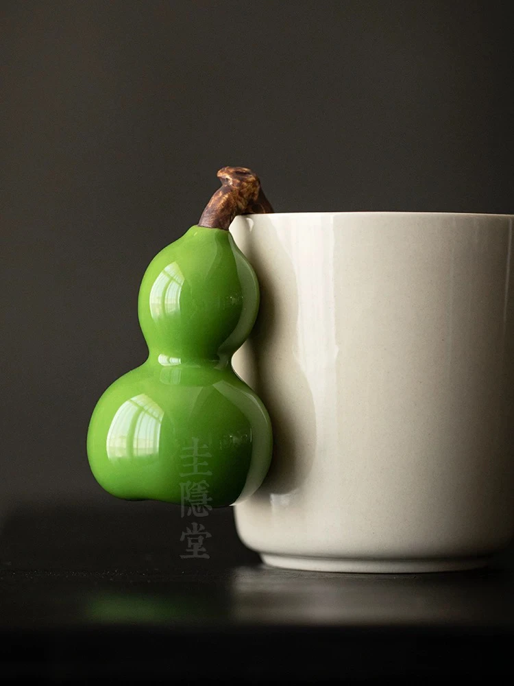 [微瑕]复古手工陶瓷葫芦茶杯可作马克杯家用办公喝水杯