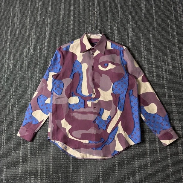 99新 LouisVuitton/路易威登 摩登人像长袖衬衫外套/XS/8641