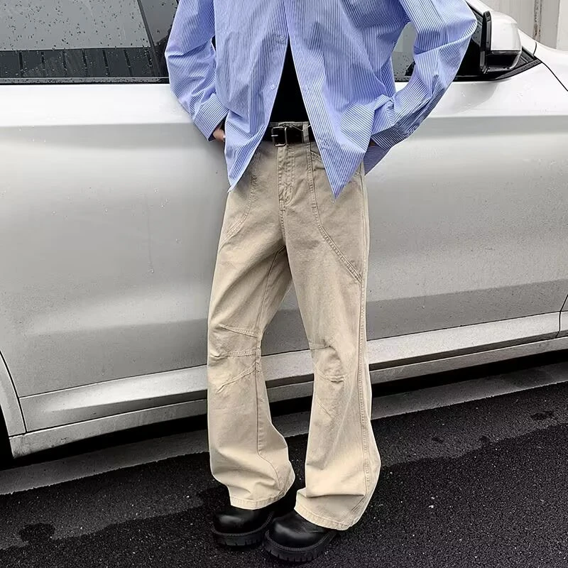 美式街头复古工装伐木裤男女百搭宽松阔腿裤潮流裤子秋冬季休闲裤