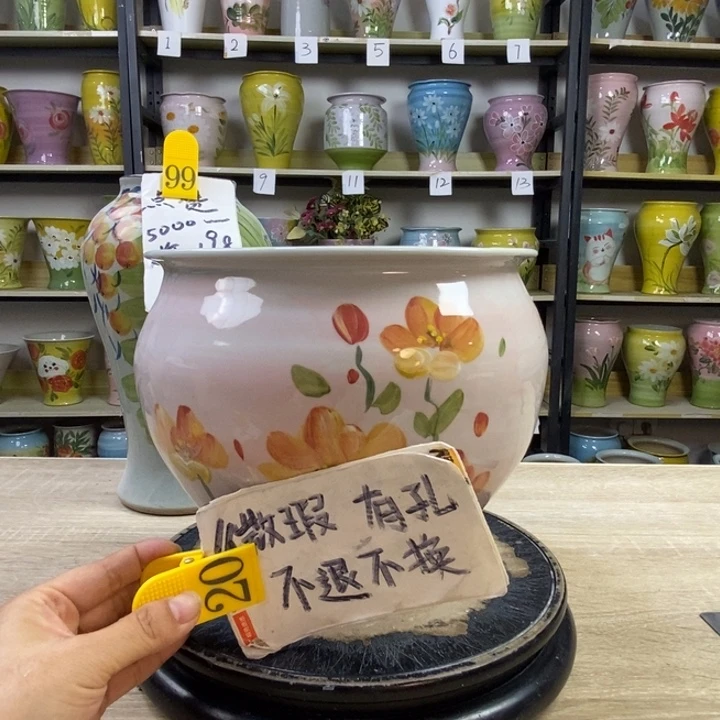 景德镇高温陶瓷花盆