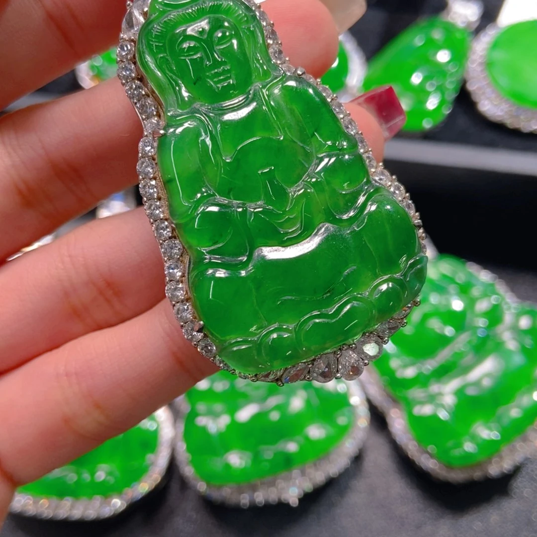 翡翠吊坠(不含链)未镶嵌柚**哥